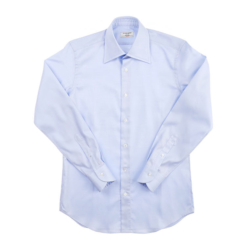 PRODE SHIRT 프로드셔츠 라이트 블루 트윌 세미 와이드 칼라 드레스 셔츠