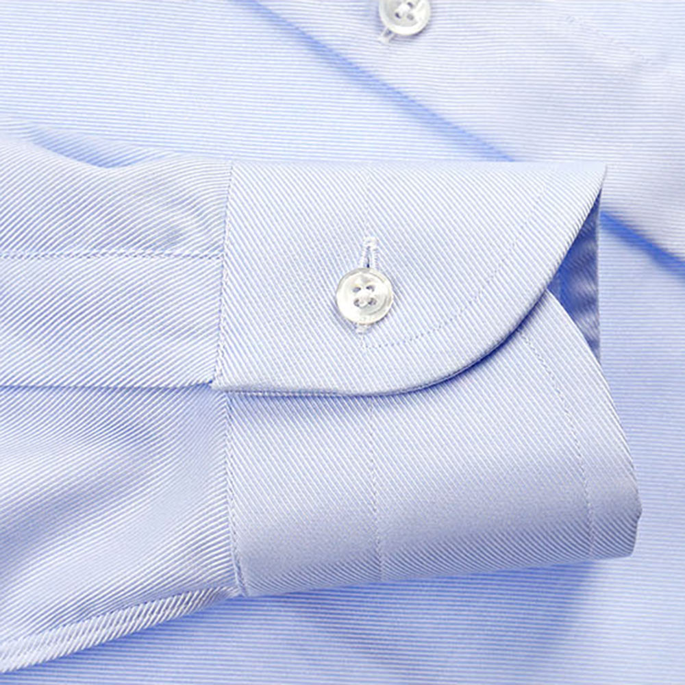 PRODE SHIRT 프로드셔츠 라이트 블루 트윌 세미 와이드 칼라 드레스 셔츠