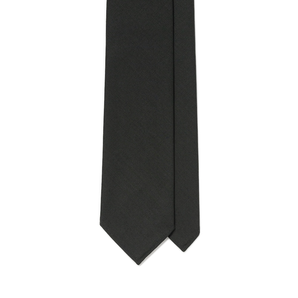 올드게이트 딥 그린 솔리드 2PLY 하이 트위스트 울 블랜드 스포데라토 넥타이