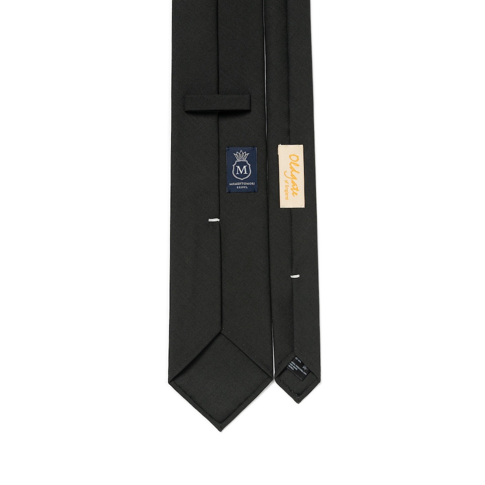 올드게이트 딥 그린 솔리드 2PLY 하이 트위스트 울 블랜드 스포데라토 넥타이