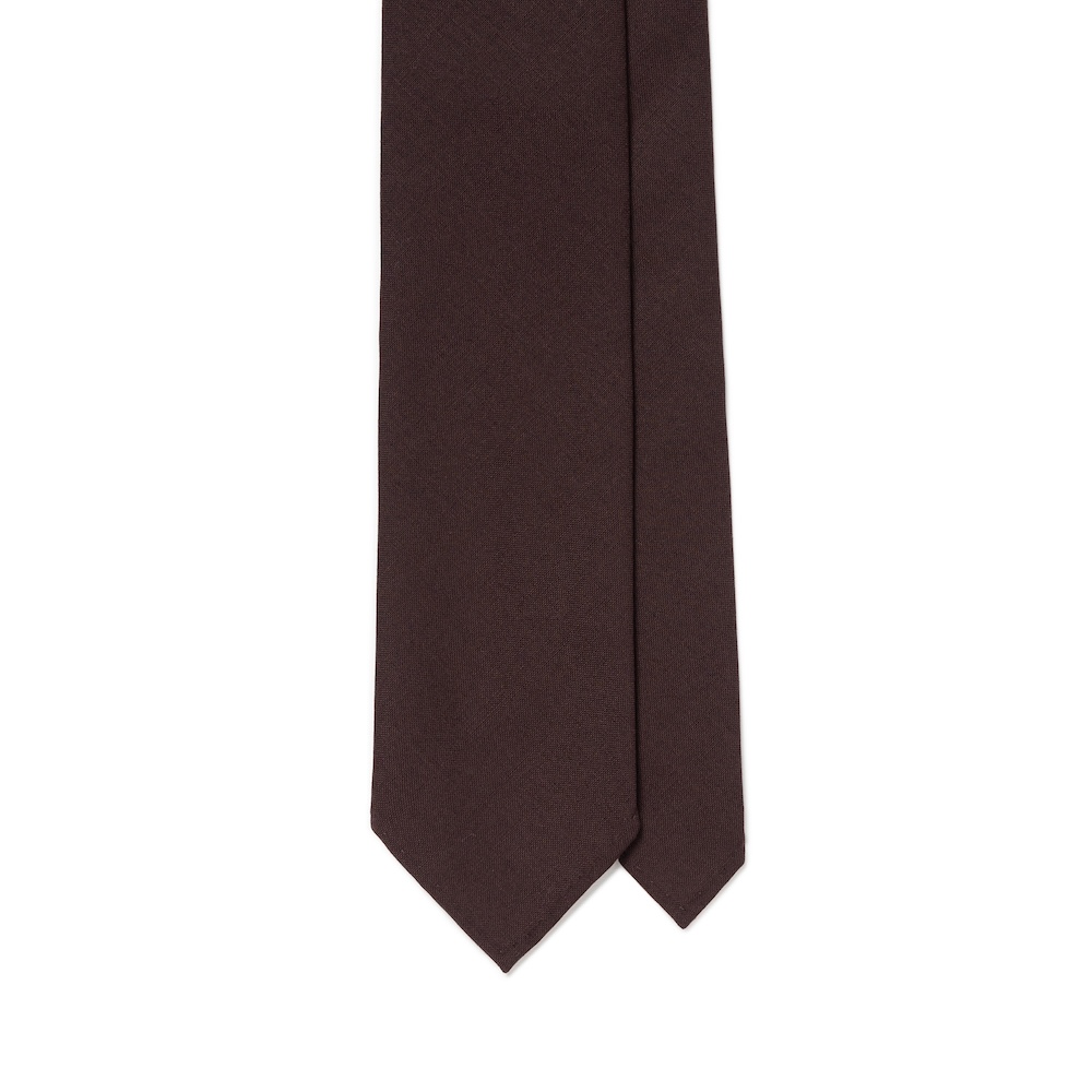 올드게이트 딥 버건디 솔리드 2PLY 하이 트위스트 울 블랜드 스포데라토 넥타이