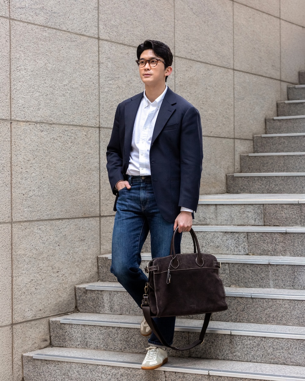 볼드리니 에스프레소 브라운 토스카노 레더 소프트 브리프 케이스